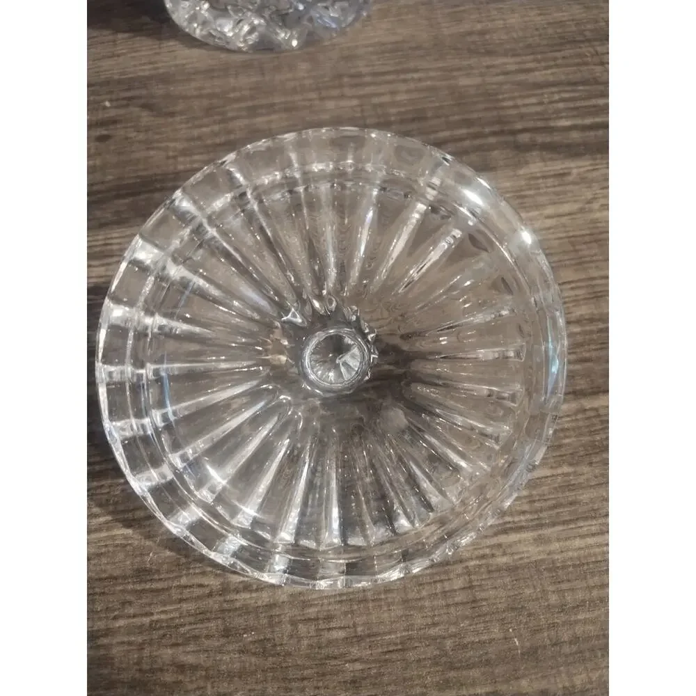 Crystal Biscuit Jar, Covered Candy Dish, Elegant Cut Design, Pretty Home Gift